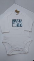 Romper met tekst: Best DAD ever (3-6 maand) (ideaal voor vaderdag)