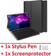 Smart Cover AZERTY Bluetooth Keyboard Book Case Hoesje Geschikt Voor Lenovo Tab P11 Tablet - Auto Sleep/Wake & Standaard Functie - Flip Multi-Stand Sleeve - Toetsenbord Beschermhoes Met Scree