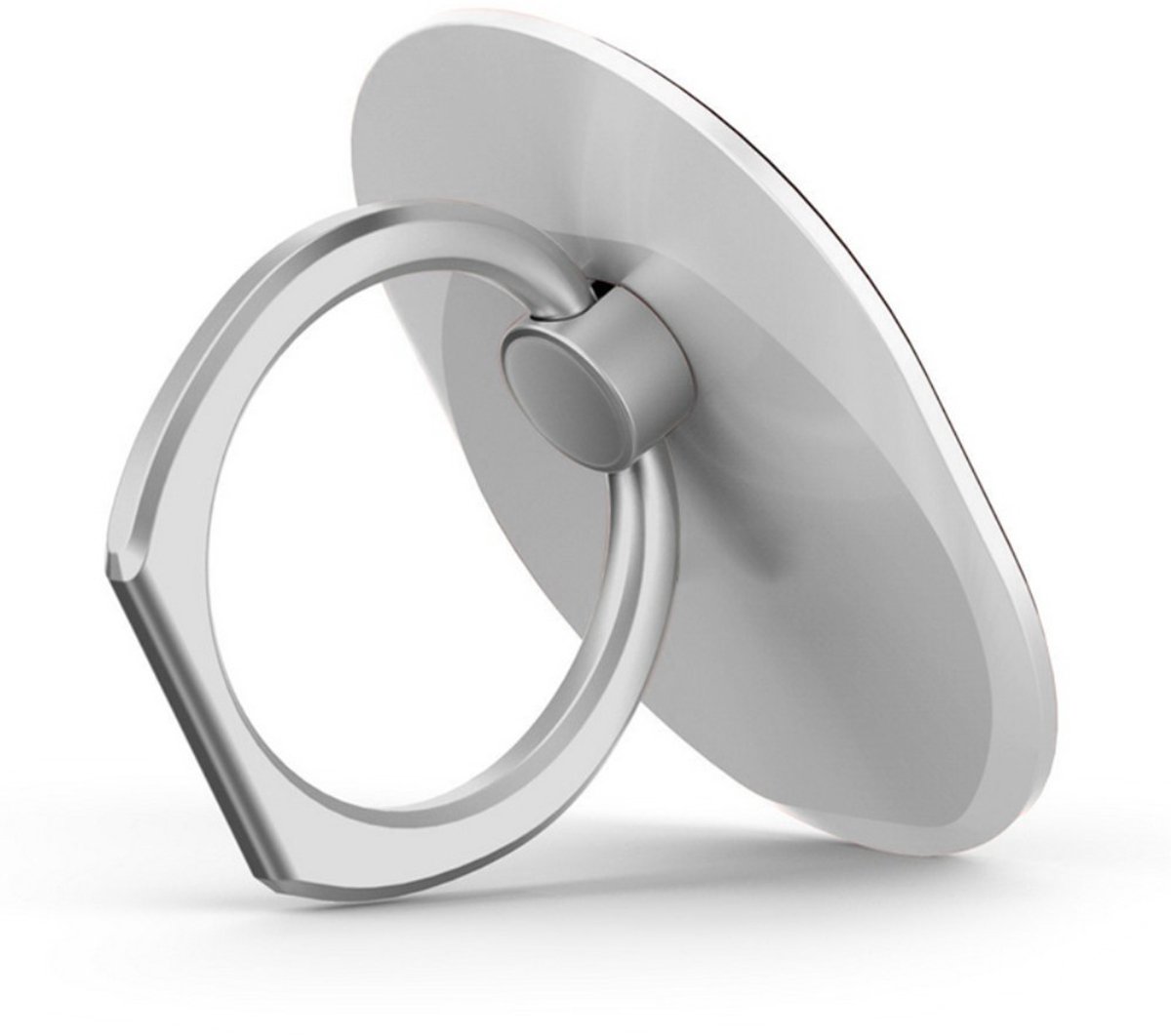 GadgetBay Ring zilver grip universeel smartphone houder standaard grijs
