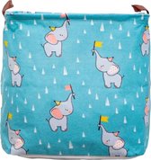 Zody Shop - Opvouwbare mand - Opberger Olifant - Kubusvorm 32 x 32 cm - Wasmand - Baby & Kind