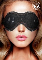 Denim Eye Mask - Roughend Denim Style - Black - Bondage Toys - Masks
