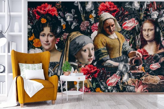 Papier peint - Papier peint photo - Collage - Maîtres anciens - Fleurs - Largeur 360 cm x Hauteur 240 cm