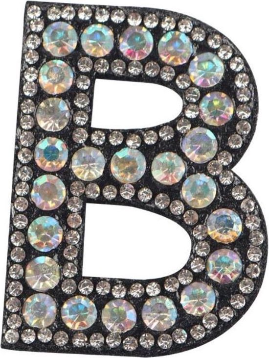 Strass Applicatie Alfabet Letter 45 Cm Hoog A Tm Z Letter B