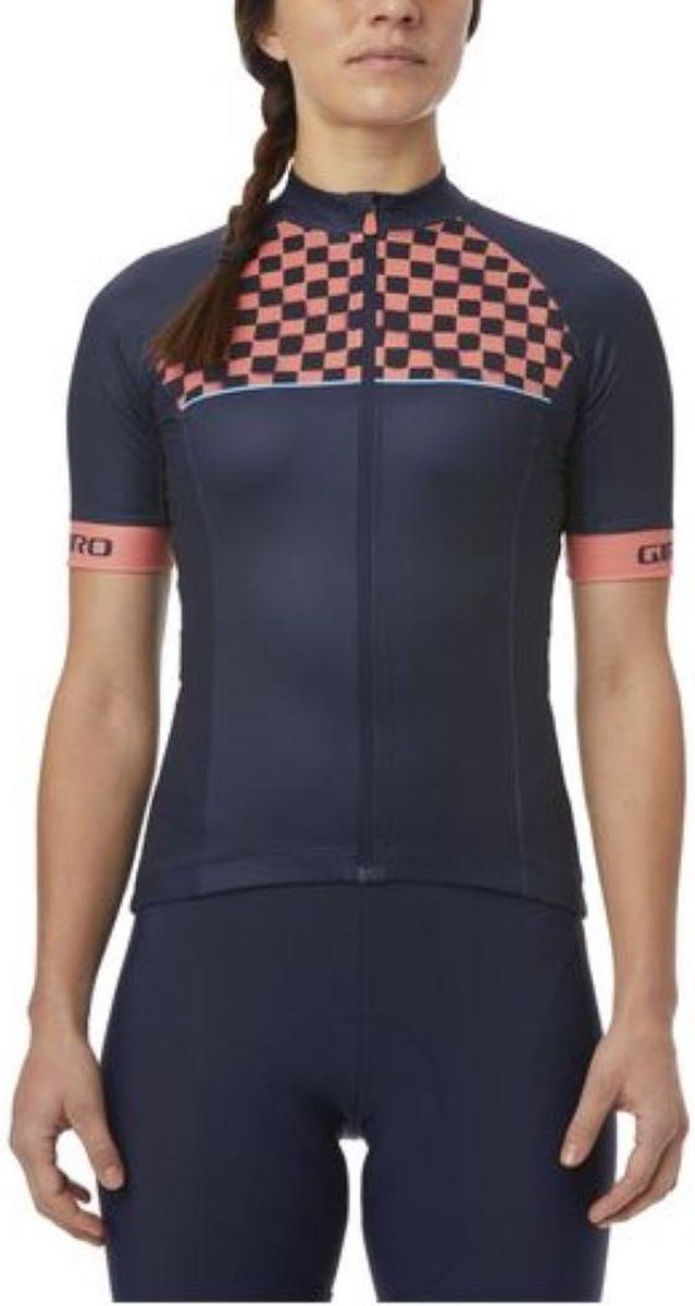 Giro Chrono Sport Fietsshirt KM Dames Midnight Checks Maat L