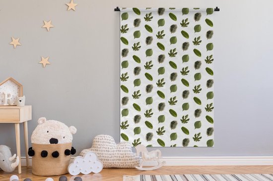 Tapisserie - Tapisserie - Feuilles - Vert - Motifs - 120x180 cm - Tapisserie