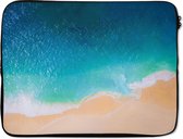 Laptophoes 15.6 inch - Strand - Water - Bali - Laptop sleeve - Binnenmaat 39,5x29,5 cm - Zwarte achterkant