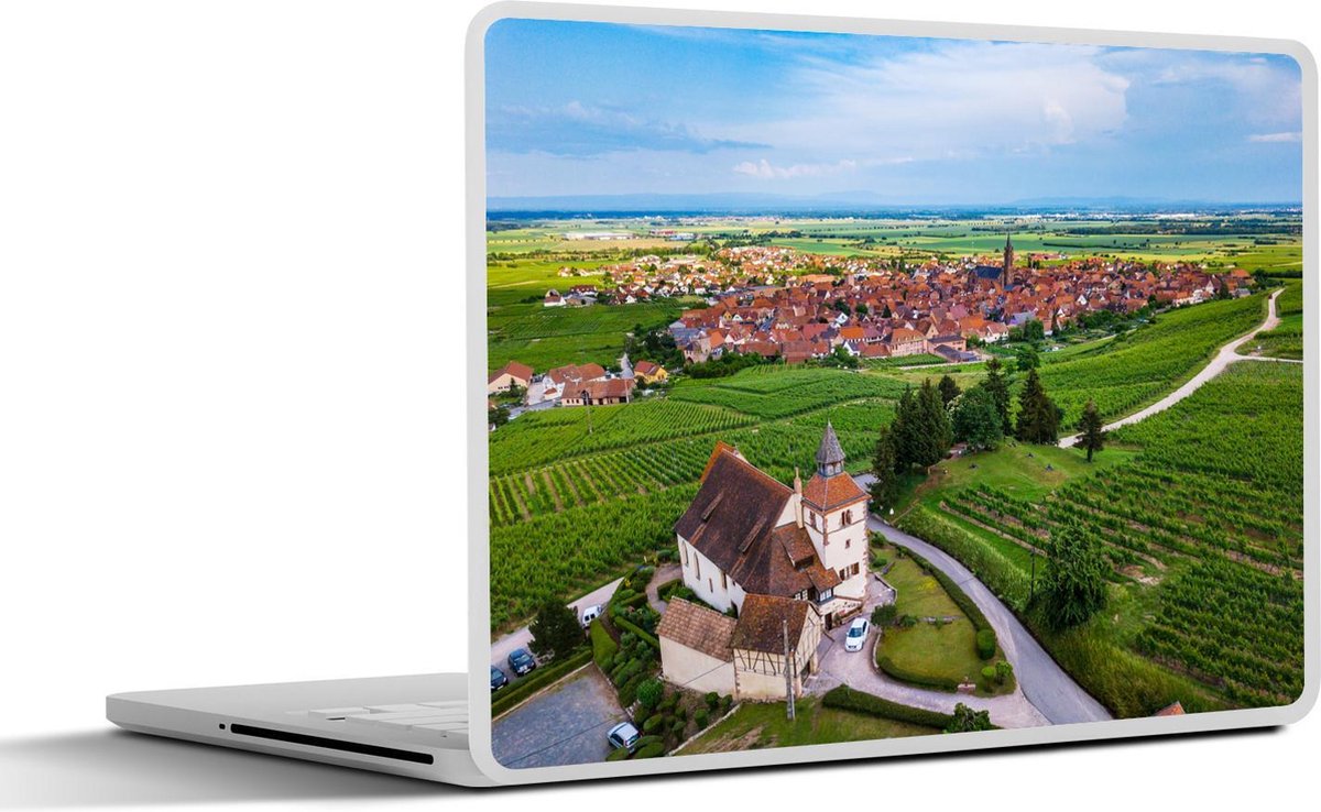 Afbeelding van product SleevesAndCases  Laptop sticker - 17.3 inch - Dorp - Frankrijk - Zomer
