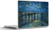 Laptop sticker - 15.6 inch - De Sterrennacht - Vincent van Gogh - 36x27,5cm - Laptopstickers - Laptop skin - Cover