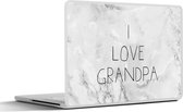 Laptop sticker - 12.3 inch - Spreuken - I love grandpa - Opa - Quotes - 30x22cm - Laptopstickers - Laptop skin - Cover