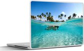Laptop sticker - 14 inch - Zee - Snorkel - Hawaii - 32x5x23x5cm - Laptopstickers - Laptop skin - Cover