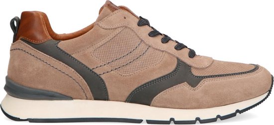 No Stress - Heren - Taupe sneakers met grijze details - Maat 43 | bol.com