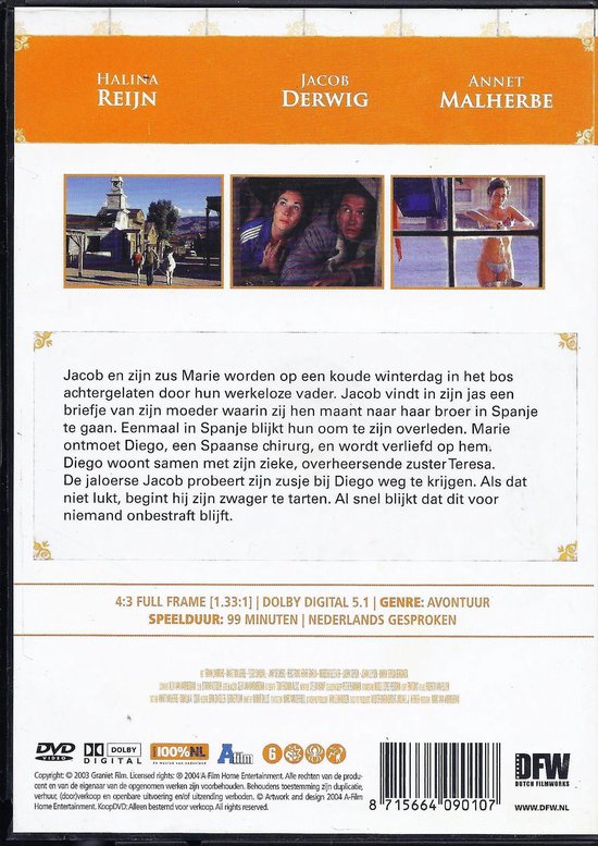 DVD hoes Grimm met acteurs Halina Reijn, Jacob Derwig en Annet Malherbe. Drie filmposters.