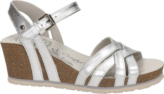 Panama Jack Vera shine dames snadaal met sleehak - Zilver - Maat 40 |  bol.com