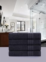 Luxe Handdoeken Set - Handdoek - Badtextiel - 50x100cm - 100% Zacht Katoen - Antraciet - 4 stuks