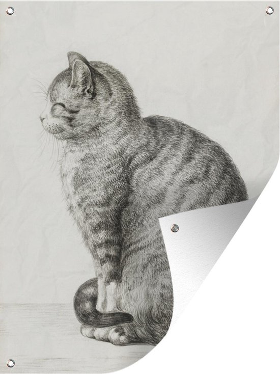Zittende kat - schilderij van Jean Bernard - Tuindoek