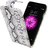 Hoesje Business - Klaphoesje - Telefoonhoesje Fit voor Apple iPhone 6/6S - Serpentijn Wit
