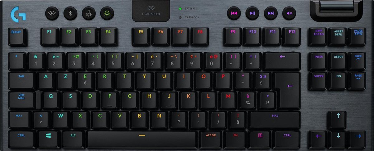 Logitech G915 TKL LIGHTSPEED - Draadloos Gaming Keyboard -AZERTY Frans - Zwart