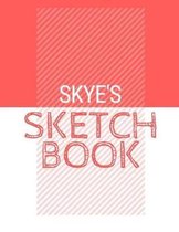 Skye's Sketchbook: Personalized red sketchbook with name