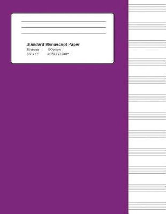 Notebook for Musicians Standard Manuscript Paper, Fourth Avenue