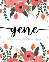 Gene: Notebook - Libreta - Cahier - Taccuino - Notizbuch: 110 pages paginas seiten pagine