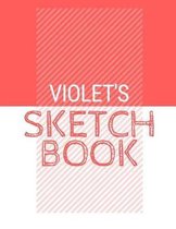 Violet's Sketchbook: Personalized red sketchbook with name
