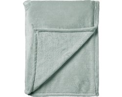 Dutch Decor - CHARLIE - plaid 200x220 cm - extra grote fleece deken - effen kleur - Jadeite - groen