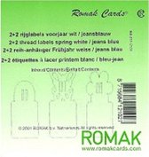Romak - Rijglabels voorjaar - wit en jeansblauw - K4-211-2131