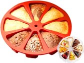 WiseGoods Luxe Siliconen Bakvorm - 8 Losse Punten - Cake, Brood & Taart Maken - Broodbakken - Bakken - Rood