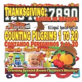 Thanksgiving: Counting Pilgrims 1 to 20. Bilingual Spanish-English: Accion de Gracias