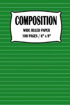 Composition Wide Ruled Paper Notebook