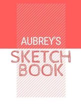 Aubrey's Sketchbook: Personalized red sketchbook with name