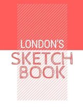 London's Sketchbook: Personalized red sketchbook with name