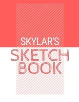 Skylar's Sketchbook: Personalized red sketchbook with name