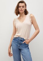 Mango Top Top Met Dunne Schouderbanden En Ruche 17030724 10 Dames Maat - L