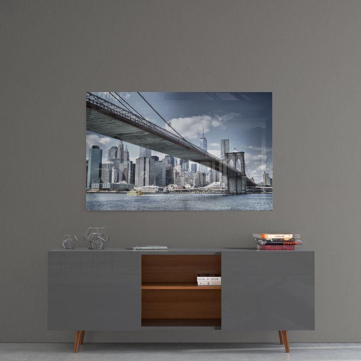 Brooklyn Bridge glas schilderij