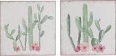J-Line Paneel Cactus Mdf Groen Set van 8 stuks