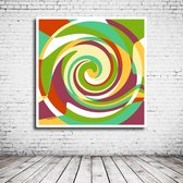 Modern Art N° 128 Canvas - 100 x 100 cm - Canvasprint - Op dennenhouten kader - Geprint Schilderij - Popart Wanddecoratie