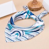 Emilie scarves- sjaal - blauw- satijn - 50*50 CM