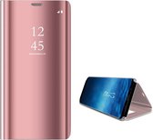 Flip Cover Clear View - Book Case - Telefoonhoesje - Hoesje voor Apple iPhone X/Xs Rosé - Goud