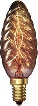 STATUS MULTIPACK 2x Gouden Gedraaide E14 B35 Gloeilamp 40W Warm Wit 3000K | 410lm | 1000h | E | Dimbaar