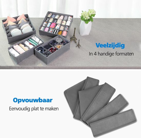 SWILIX ® Lade Organizer - ladeverdeler - 4 stuks - kast organizer -  Opbergbox -... | bol.com