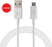 Micro USB kabel 2 meter - Micro USB oplader - USB naar Micro USB - Geschikt voor PS4 kabel oplaad kabel