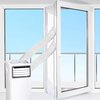 Raamafdichting voor Mobiele Airconditioners, Airconditioners, Wasdrogers, Afzuigluchtdrogers - Heteluchtstop voor Bevestiging aan Ramen, Dakramen, Openslaande Ramen (Airconditioning Raamafdichting 560cm)
