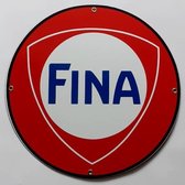 Fina Logo rond Emaille Wandbord 30 cm