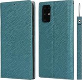 Voor Samsung Galaxy S20 Plus Litchi Textuur Horizontale Flip Top Layer Koeienhuid Lederen Case met Houder & Kaartsleuven & Portemonnee & Riem & Draad Winder (Hemelsblauw)
