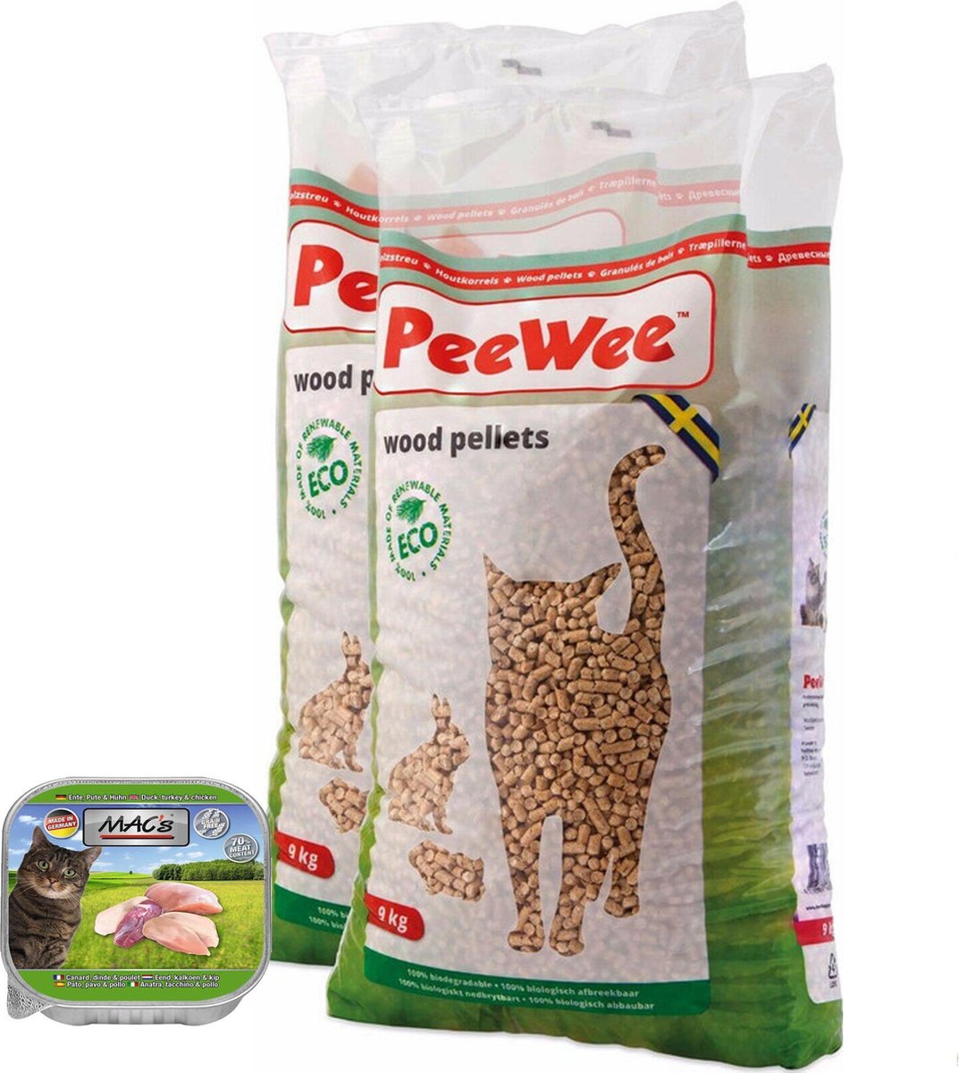 Peewee Kattenbakvulling - 2 x 14 L