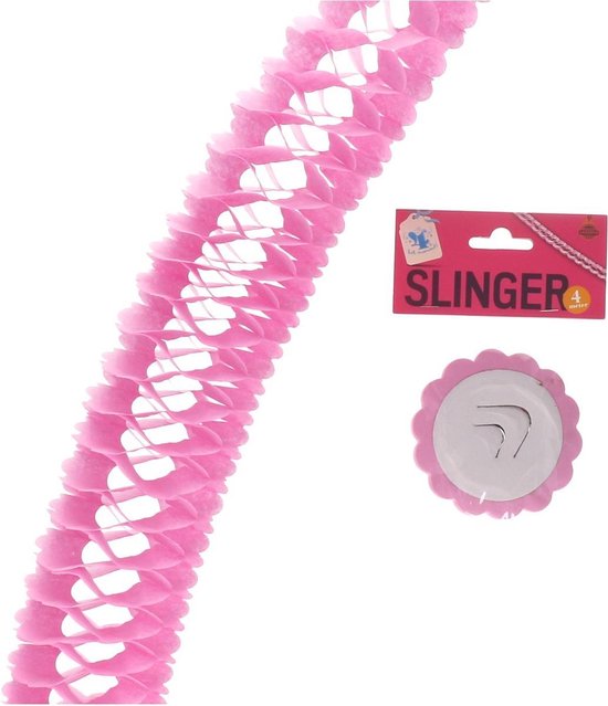 Pakistan Verschillende goederen Elektropositief Slinger 4 meter roze - slinger - Babykamer Slingertje - Geboorte -  Verjaardag - Baby... | bol.com