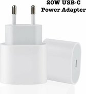 iPhone 12 oplaadstekker 20W USB-C Power oplader |  Apple iPhone 12 - Apple iPad - USB-C Apple Lightning |Snellader iPhone 12 / 11 / X / iPad / 12 Pro Max / iPhone 12 Pro | iPhone 12 Lader | U
