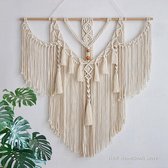 Macrame - Macramé - Nordic Handwerk - Wonen - Boho decoratie - Ornament - Decoratie - Accessoires - Tapijt - Voor aan de Muur - Woon Decoratie - Boerderij - Room Decoratie