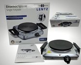 Lentz enkele kookplaat zilver - 1500 Watt